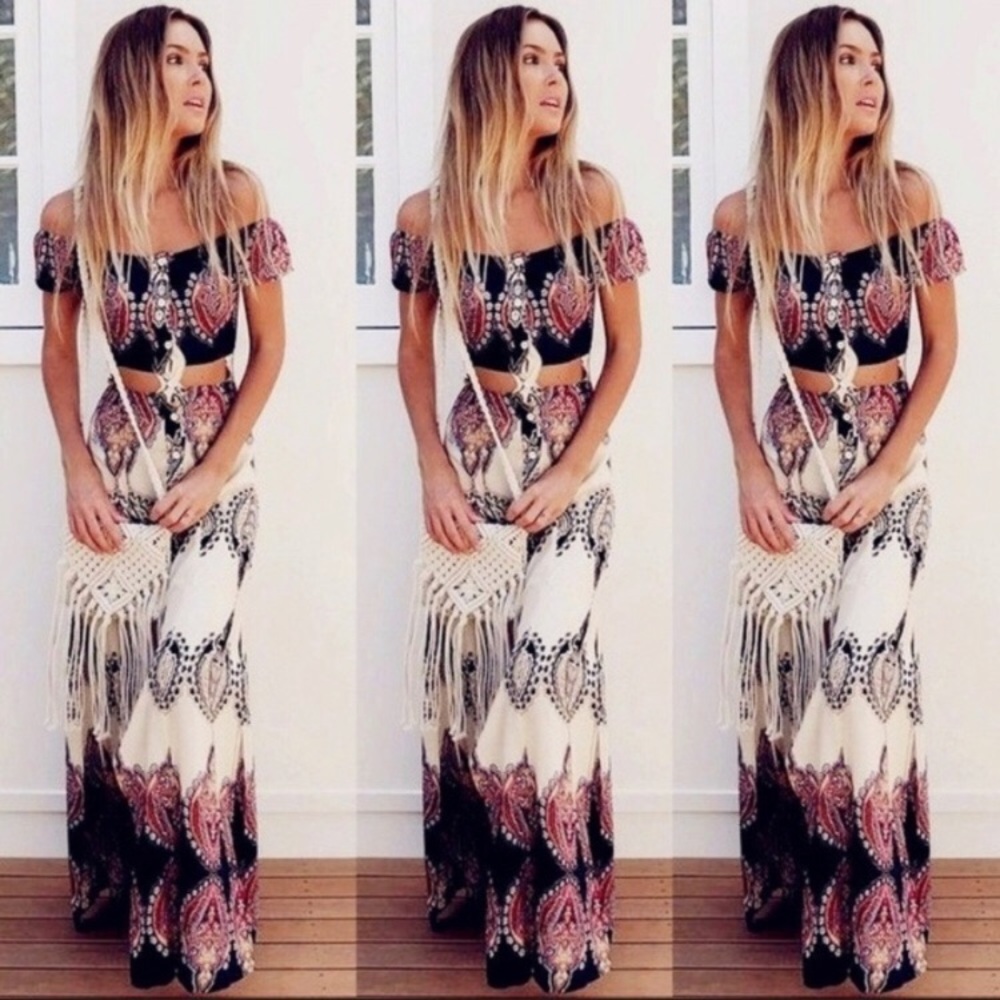 Bohemian Style Crop & Skirt - Picture 4 of 4